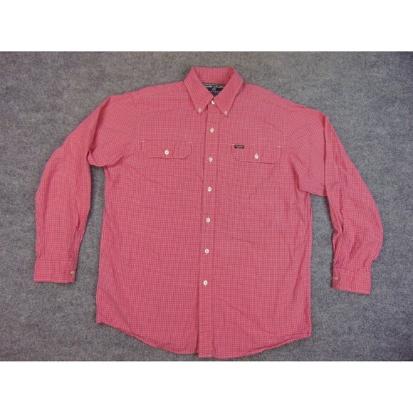 Polo‎ Sport Ralph Lauren Sportsman Shirt Mens Med Red White Plaid - Picture 2 of 8